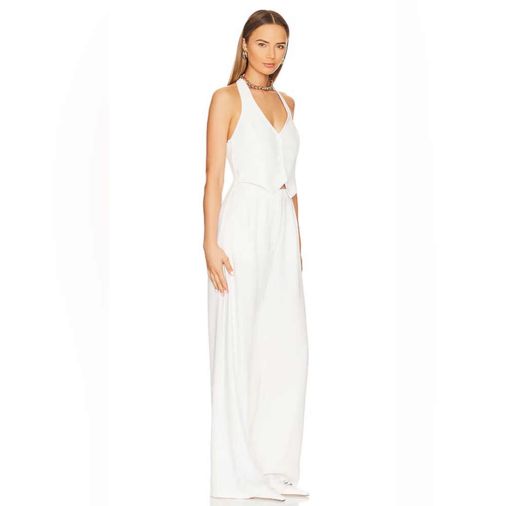 Amanda Uprichard Isadore White Jumpsuit, Size X- Small